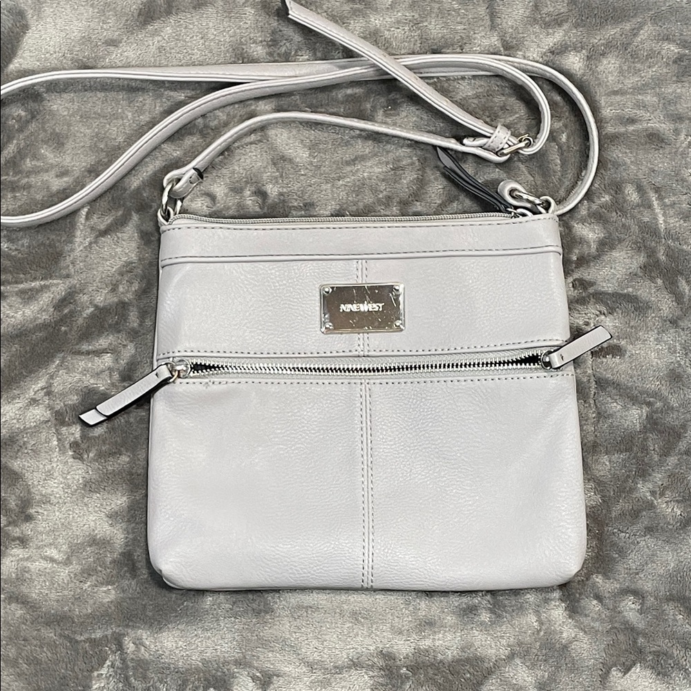 Nine West Light Gray Crossbody Bag